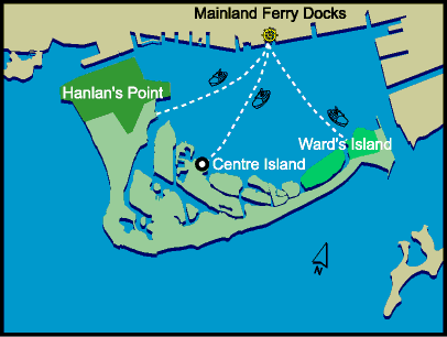 Toronto island map